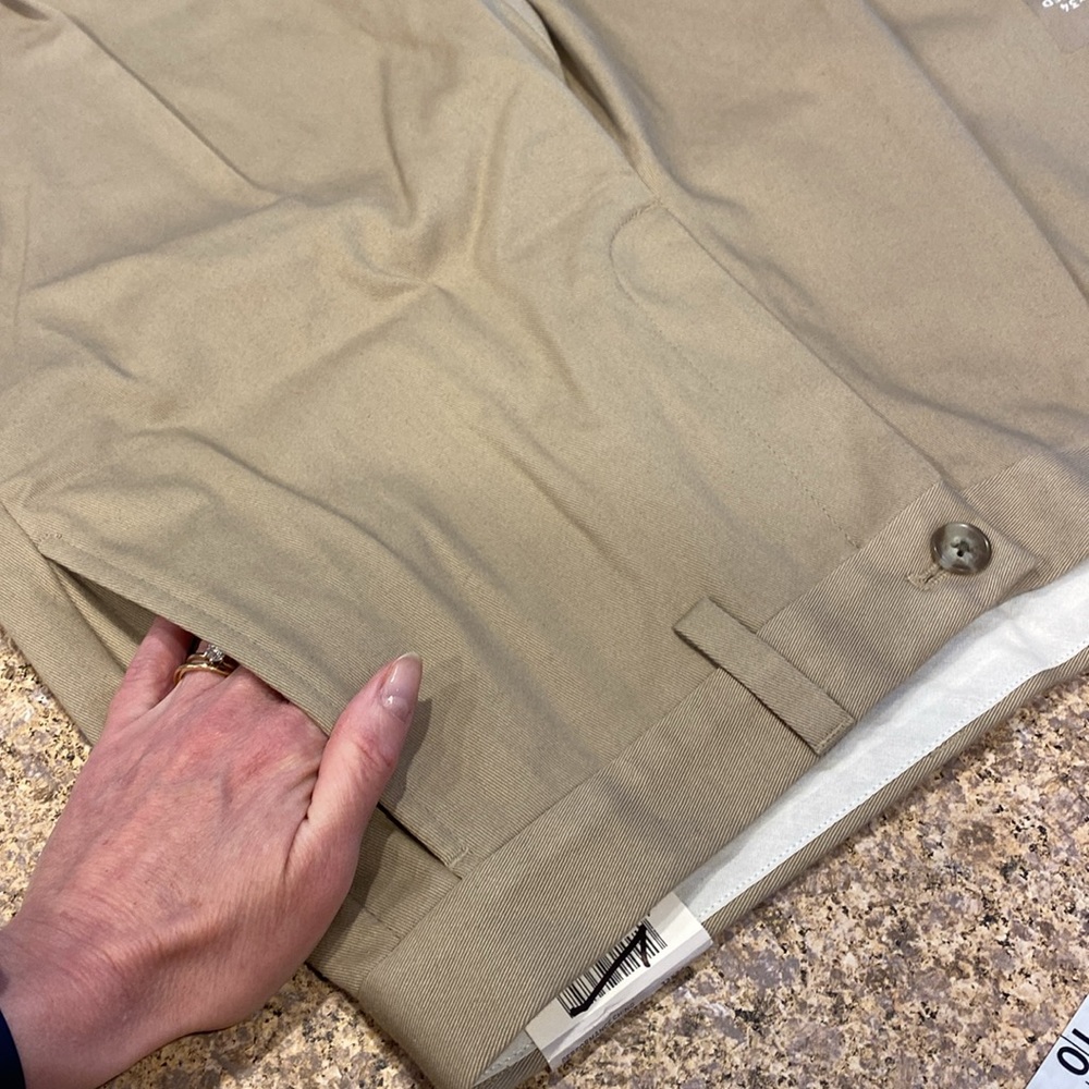 NWT Eddie Bauer Performance Chino Relaxed Fit Mid Rise Tag Says 33 x 34L Pants - Picture 4 of 16